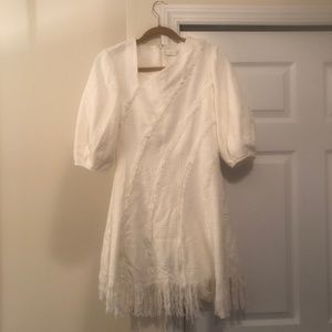 Jonathan Simkhai Rebekah Frayed Boucle Mini Dress